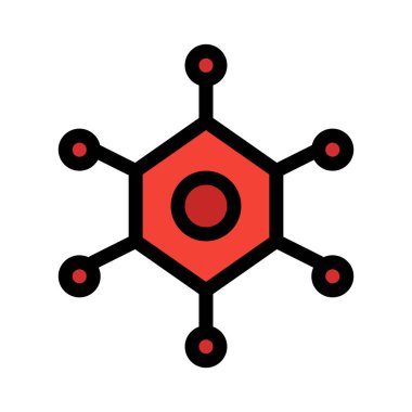 Virüs enfeksiyonu simge vektör çizim 