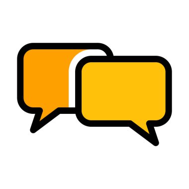 Online Grup sohbet vektör çizim beyaz arka plan üzerinde