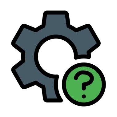 Destek ve ayarları yardımcı, basit soyut vektör çizim 