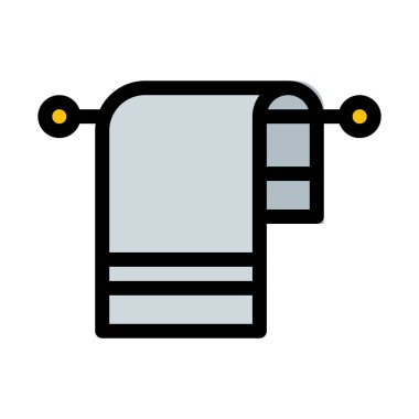 Havlu asılı Rod vektör çizim 