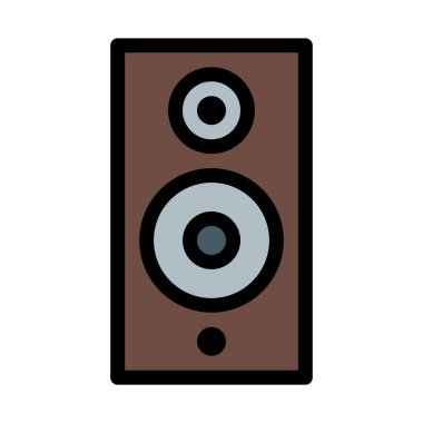 Müzik sistemi hoparlör tasarlamak vektör çizim 