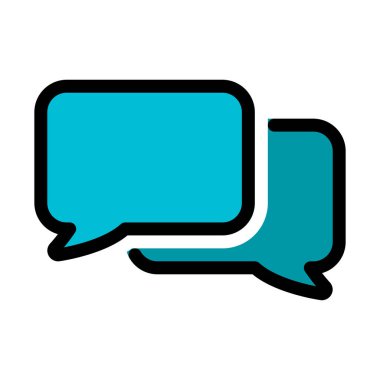 Konuşma dikdörtgen balonları illüstrasyon vektör 