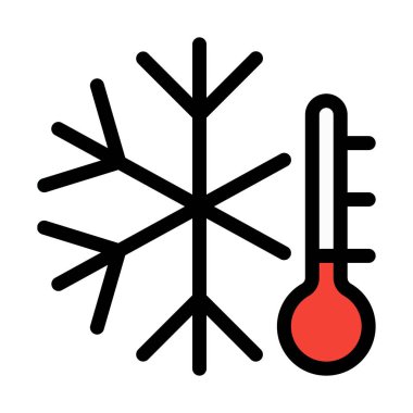 Extream soğuk sıcaklık, vektör çizim