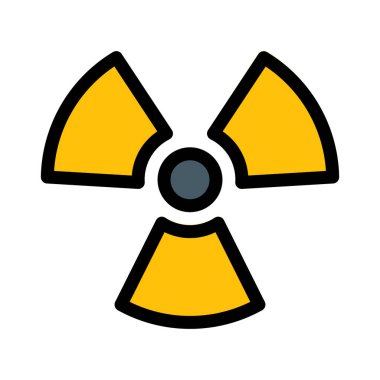 Radyoaktif Nükleer simge vektör çizim