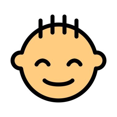 Bebek Çocuk yüz vektör çizim 