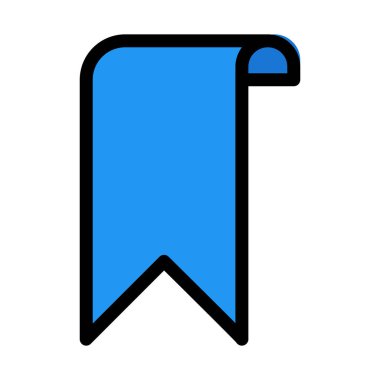 Şerit vektör çizim beyaz arka planda yer imi