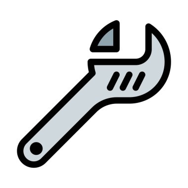 Beyaz arka plan üzerinde izole ayarlanabilir anahtarı aracı