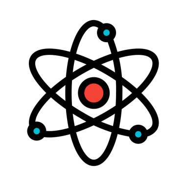 Atom ve çekirdek, vektör çizim