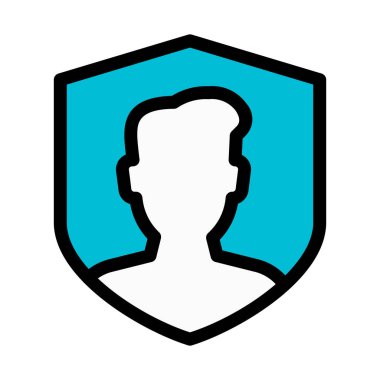 Erkek Kullanıcı güvenlik, vektör çizim