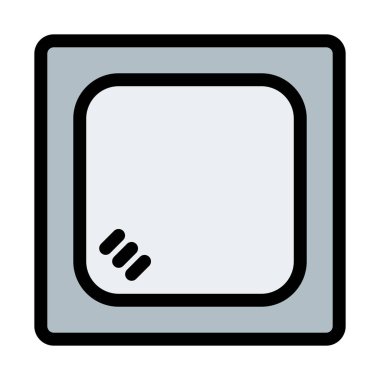 Duş teknesi, basit soyut vektör çizim 