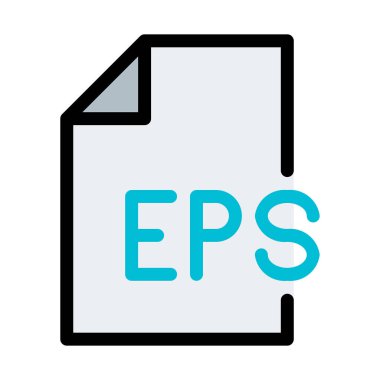 Beyaz arka plan üzerinde kapsüllenmiş Postscript dosya vektör çizim