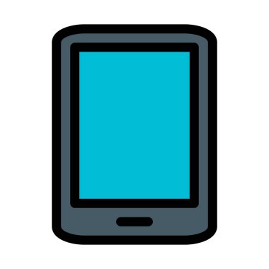 Tek bir düğme Tablet vektör çizim 