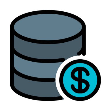 Veritabanı fiyat vektör çizim ödeme