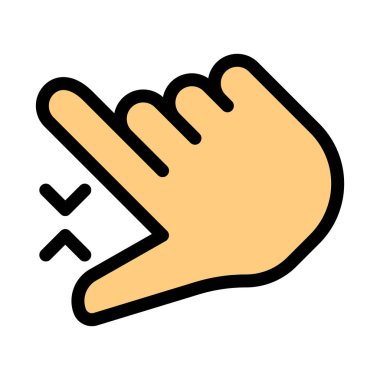 Beyaz arka plan üzerinde izole jest dışarı zoom