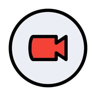 Kamera düğmesine vektör çizim beyaz arka plan üzerinde etkinleştirmek