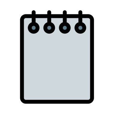 Spiral Not defteri sayfaları illüstrasyon vektör