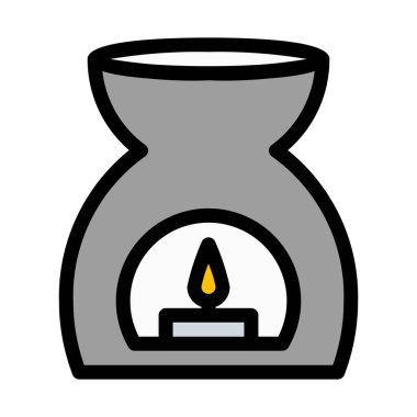 Kokulu mum aromaterapi, basit soyut vektör çizim 