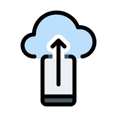 Hareket eden telefon vektör çizim upload