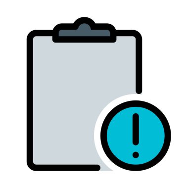 Dikkat görev bildirimi vektör çizim 