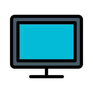 Oyun Flat monitör vektör çizim