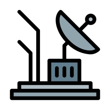 Parabolik anten çanak vektör çizim