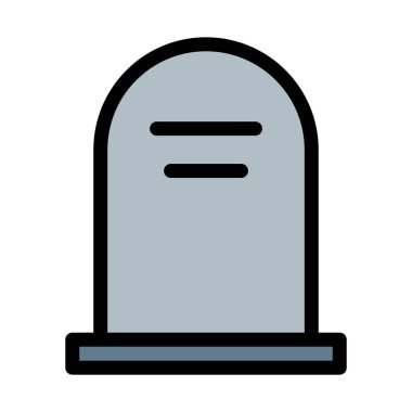 mezarlık mezar taşı beyaz arka plan üzerinde illüstrasyon vektör