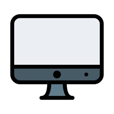 Tam Hd monitör vektör çizim