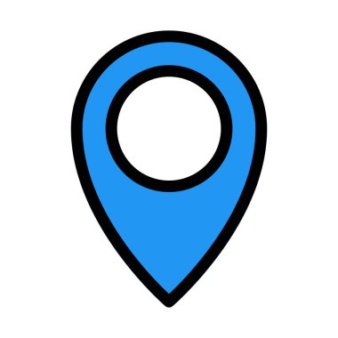 Harita işaretçi ve yön vektör çizim