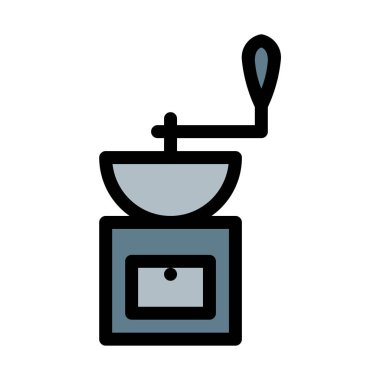 Beyaz arka plan üzerinde kahve değirmeni Mikser vektör çizim