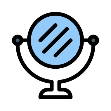 Dönebilen, menteşelenmiş ayna Stand vektör çizim