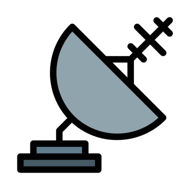 Parabolik Radar anteni vektör çizim