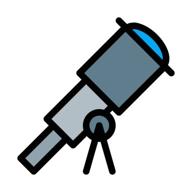 Teleskop uzay araştırmaları vektör çizim 