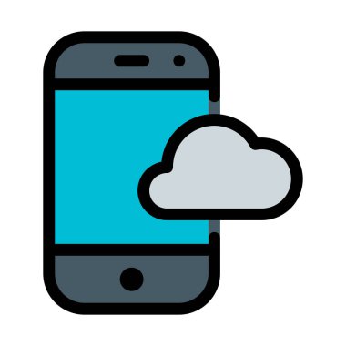 Telefon bulut servisi vektör çizim