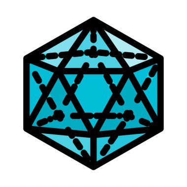 İcosahedron polihedron şekli, basit simgesi