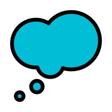 Bulut konuşma vektör çizim düşündü 