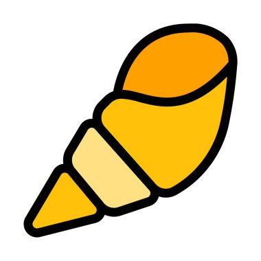 Deniz salyangozu deniz hayvanı kabuğu şekli vektör çizim