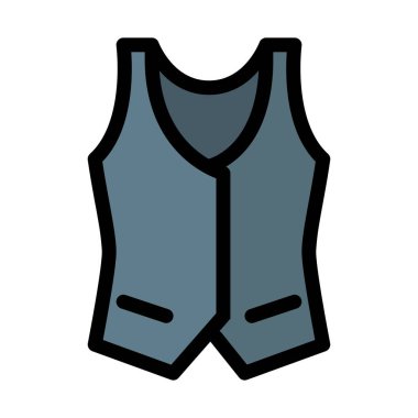 Parti yelek giymek vektör çizim 