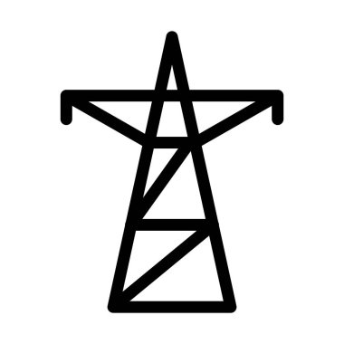 Yüksek gerilim iletim kulesi vektör çizim 