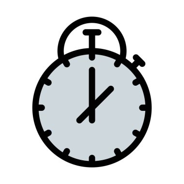 Çalar saat vektör çizim beyaz arka plan üzerinde masa