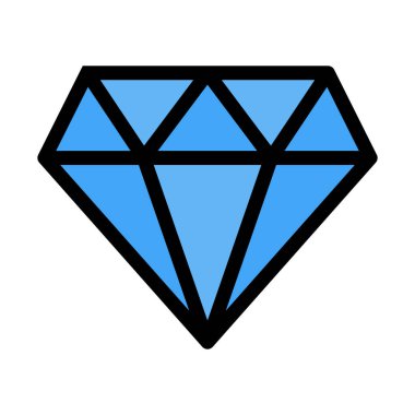 Sigorta primi elmas taş basit vektör simgesi