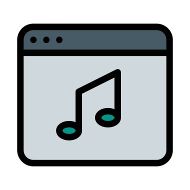 Web müzik uygulaması vektör çizim