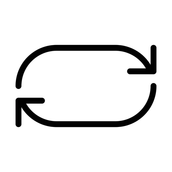 Replay Loop Frecce Isolate Sfondo Bianco — Vettoriale Stock