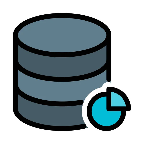 Datenbank Tortendiagramm Einfache Vektorillustration — Stockvektor