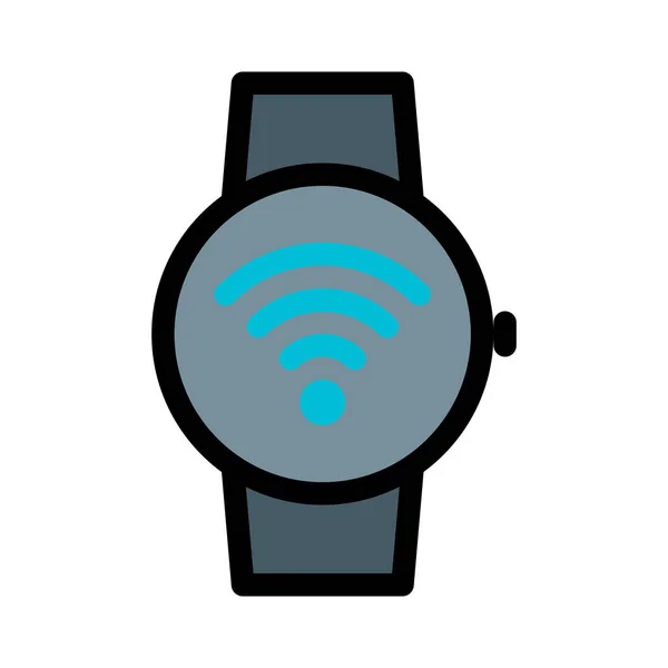 Smartwatch Wifi Conexão Isolada Fundo Branco — Vetor de Stock