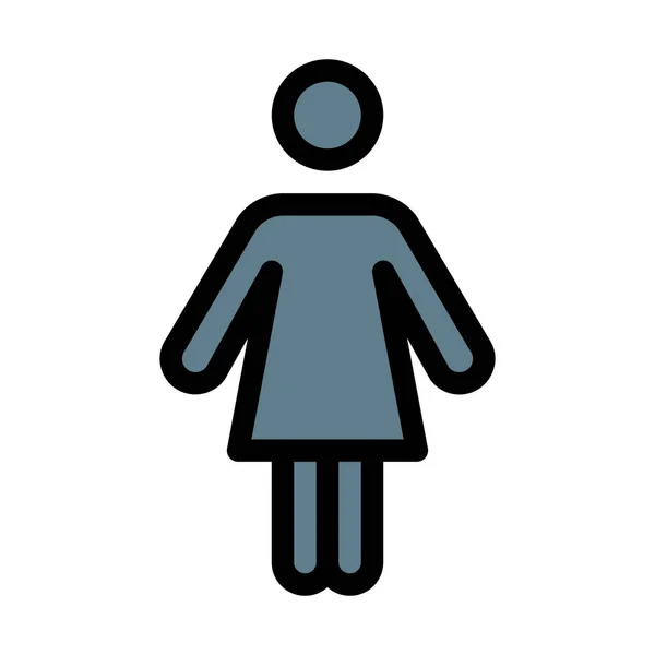 Frau Oder Weibliches Zeichen — Stockvektor