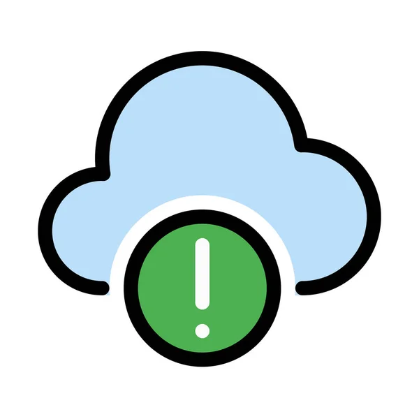 Atención Nube Notificación Vector Ilustración — Archivo Imágenes Vectoriales