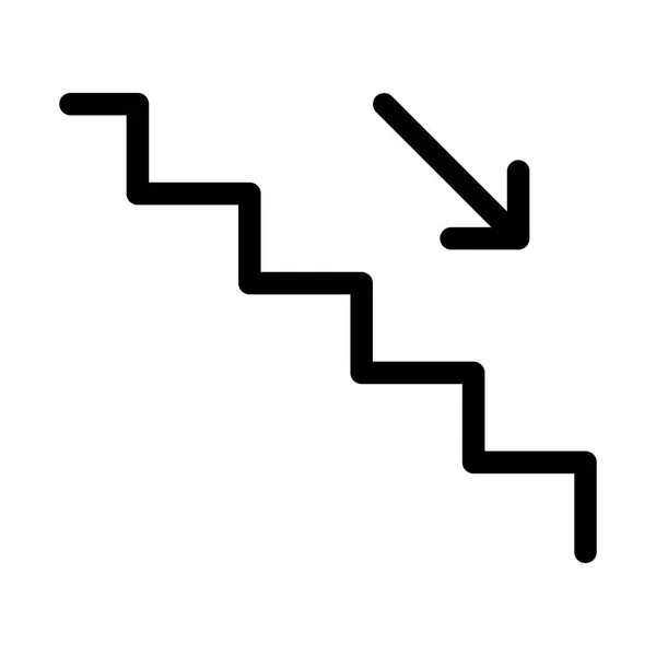 Illustration Vectorielle Escaliers Vers Bas — Image vectorielle