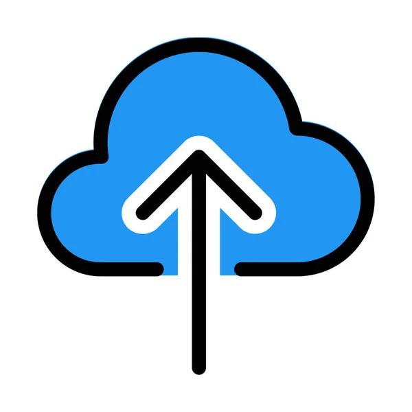 Uploaden Naar Cloud Server Vectorillustratie — Stockvector