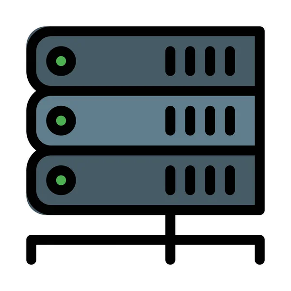 Server Module Stacked Simple Abstract Vector Illustration — Stock Vector