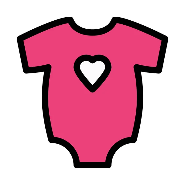 Bebê Romper Vestuário Vetor Ilustração — Vetor de Stock